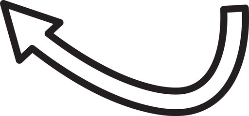 Curved Arrow Line Illustration
