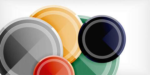 Geometric design abstract background - circles