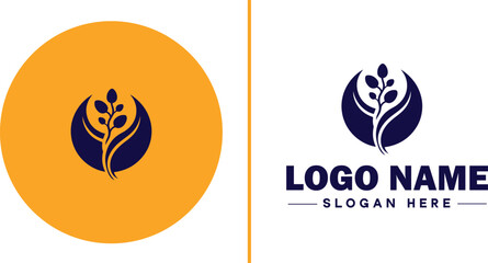 Infertility Clinic icon Fertility clinic Reproductive clinic IVF clinic flat logo sign symbol editable vector