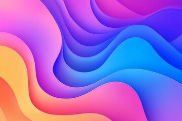 Vibrant Abstract Waves: A Colorful Journey Through Gradient Patterns