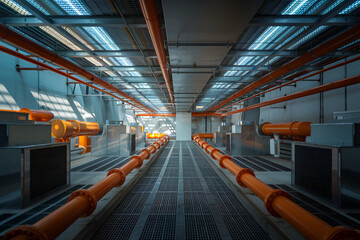 Obraz premium Underground Facility with Modern Infrastructure