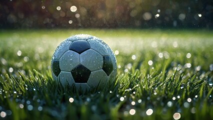 soccer ball on grass
