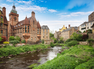 Fototapeta premium Dean village at day in Edinburgh, Scotland - UK