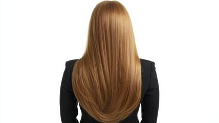 Beautiful model girl with blond hair strand,silky healthy chestnut wavy golden hair strand,hair wavy ribbon,Keratin straightening,Treatment,straight long hair,procedures,Smooth hairstyle.