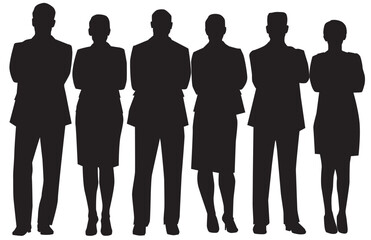 Business team on isolated white background.