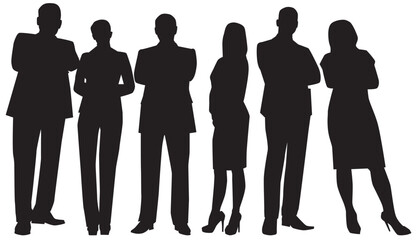 Business team on isolated white background.