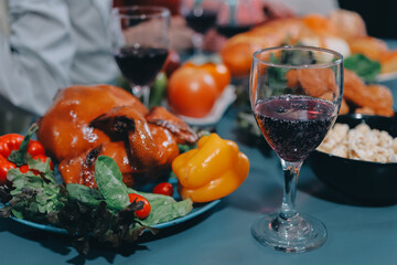 Friends opening Christmas gifts in living room