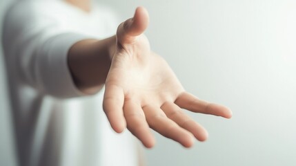 Naklejka premium An open hand reaching out for connection.