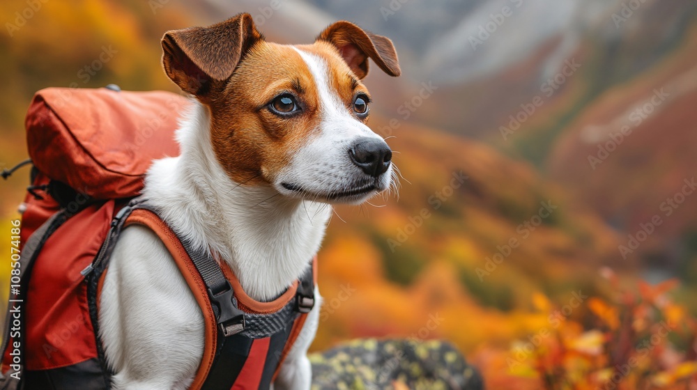 Poster owner using a comfortable dog carrier backpack in a sunny hiking area highlighting practical pet tra