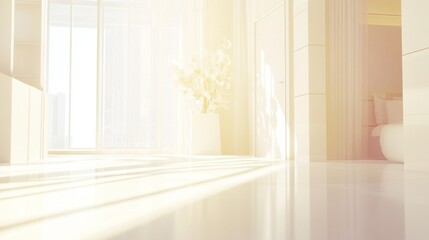Fototapeta premium Bright and airy room with elegant decor.