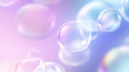 Colorful bubbles against a soft pastel backdrop.
