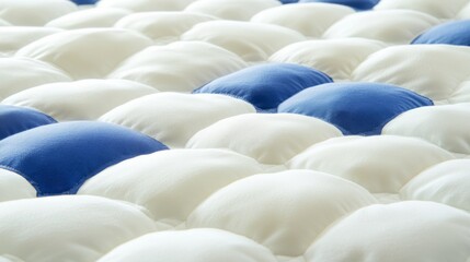 Obraz premium Colorful fabric texture with blue and white patterns.