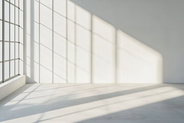Obraz premium Minimalist Interior with Natural Light and Shadow Play