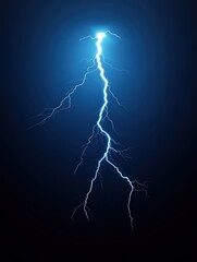 Lightning strike thunderstorm nature phenomenon dark sky dramatic scene energy and power in weather