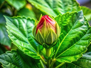 Spring Hibiscus Bud Macro Architectural Photography