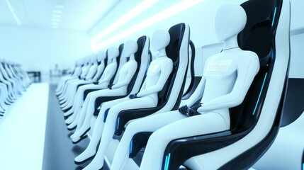 Futuristic design of robotic seating arrangement.