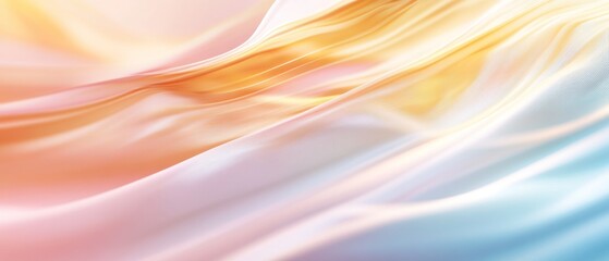 Obraz premium Soft, flowing fabric in pastel colors creating a serene, abstract background.