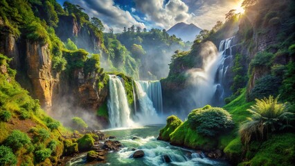 Fototapeta premium Stunning Sapadere Canyon Waterfall - Travel Photography