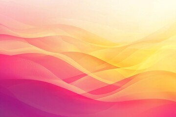 Fototapeta premium Abstract Waves of Color: A Harmonious Blend of Pink and Yellow
