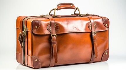 travel suitcase isolated on white  