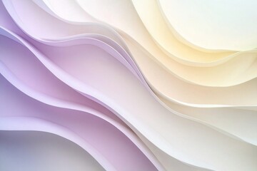Obraz premium Soft Curves of Color: A Flowing Abstract Design in Lavender and Cream