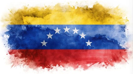 Venezuela Flag Grunge Illustration - Happy Independence Day