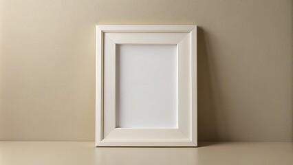 White Frame Wall Art Mockup - Empty Display Portrait Photography