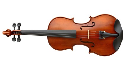 Elegant violin showcasing intricate details in isolation