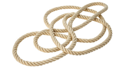 Tangled rope isolated on white transparent background Png