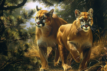 lion and lioness