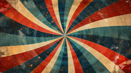 A vintage-themed promotional banner with optical effects and a space for custom text, highlighting a special sale message