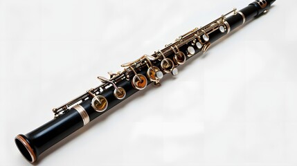 Obraz premium Classic clarinet isolated on white background