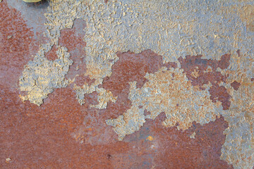 Surface Texture of Rusted and Peeling Iron Plate