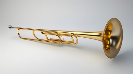 Obraz premium Elegant trombone showcasing intricate craftsmanship