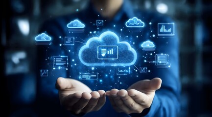 Corporate professional holding a globe to symbolize business growth