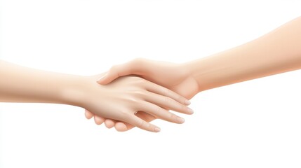 Two hands shaking in a business agreement.