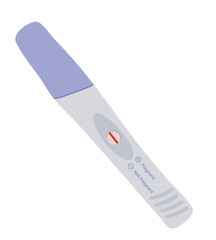 Pregnancy Test with Negative Result Illustration Isolated on White Background	