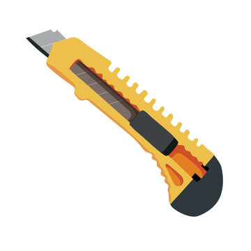 Utility Knife Box Cutter Stationery Illustration Isolated on White Background