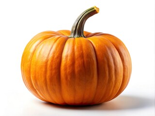 Obraz premium Fresh Pumpkin Isolated on White Background - Autumn Harvest, Organic Produce, Seasonal Decoration, Healthy Eating, Agriculture, Cooking, Thanksgiving, Halloween, Farm Fresh, Nature's Bounty