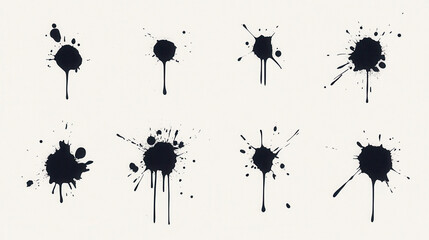 Dynamic Ink Splash Collection for Creative Projects