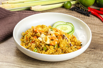 Asian Fried rice with seafood