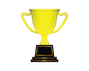 vector design of a trophy made of gold which is usually used as a souvenir for the winner or winner in a competition