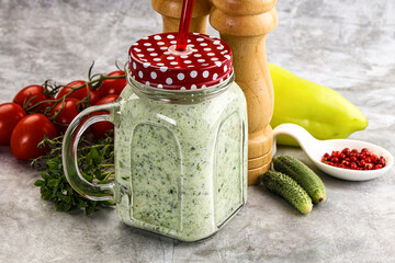 Fresh dietary detox cucumber smoothie