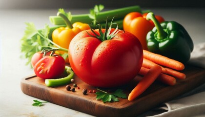 Tomato food vegetable. Fruit Juicy salad.