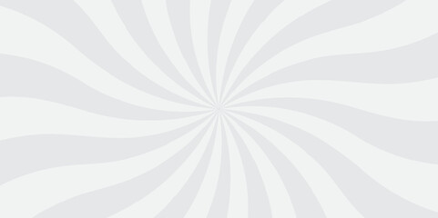 Vector sunburst pattern white and gray design. Vintage sunrays illustration swirl grunge backdrop line. sun beam vector banner design and comic burst gradient concept pattern.