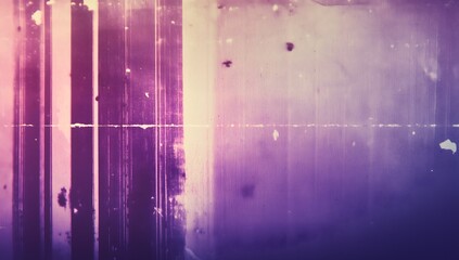 Vintage film grainy photo of purple and white stripes