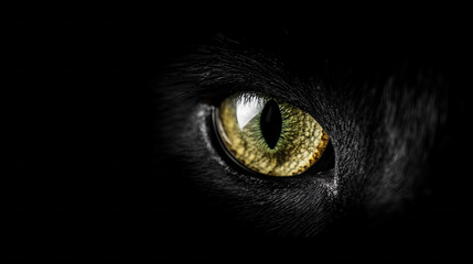Striking Cat Eye on Dark Background