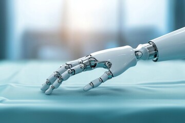 Innovative robotics action futuristic laboratory technology image clean environment close-up view automation concept