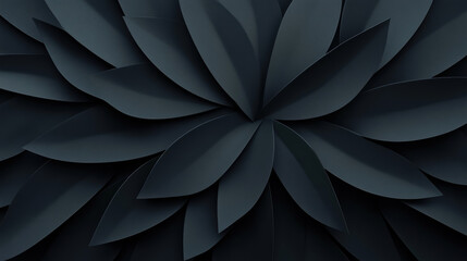 Dark Leafy Background Design in Deep Black Hues