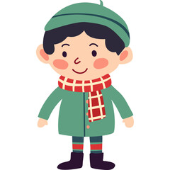 Cute cartoon vector flat child
